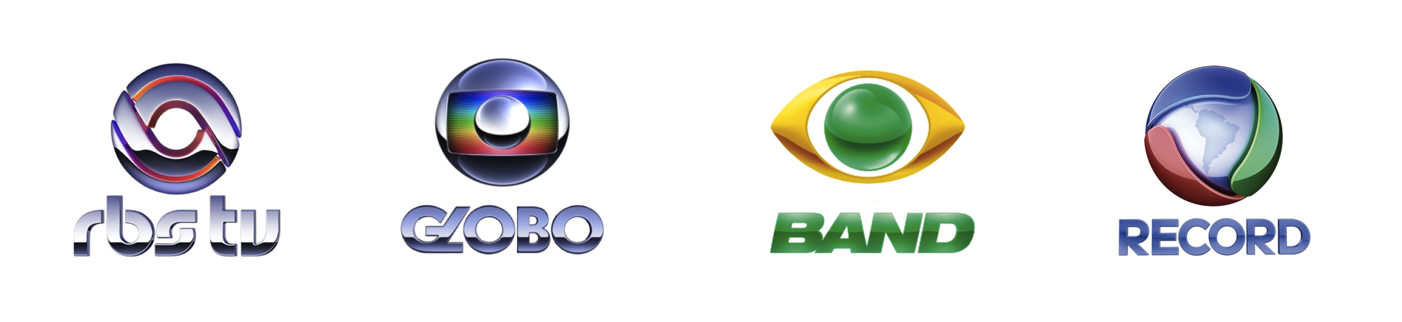 Logos de emissoras com participações de Marcelo Paixão