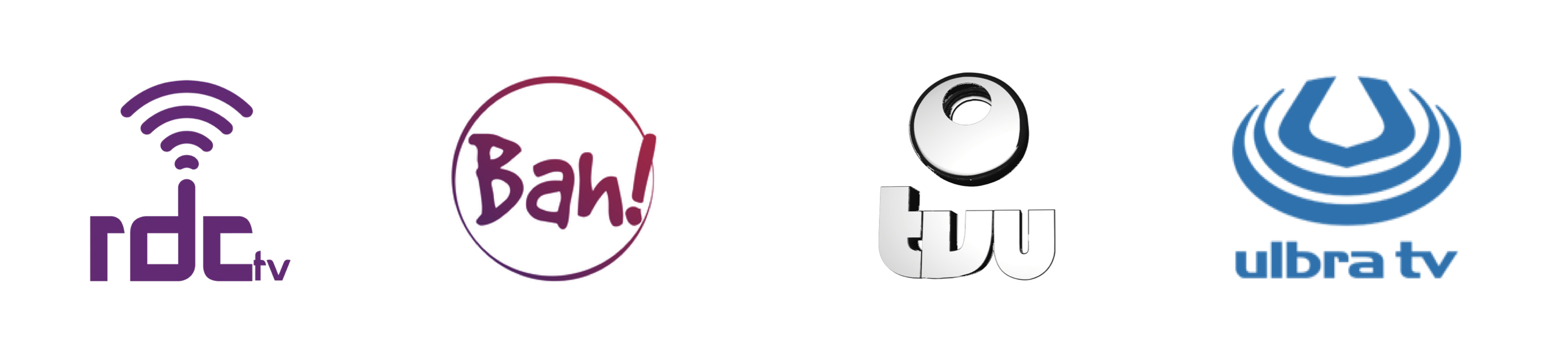 Logos de emissoras com participações de Marcelo Paixão